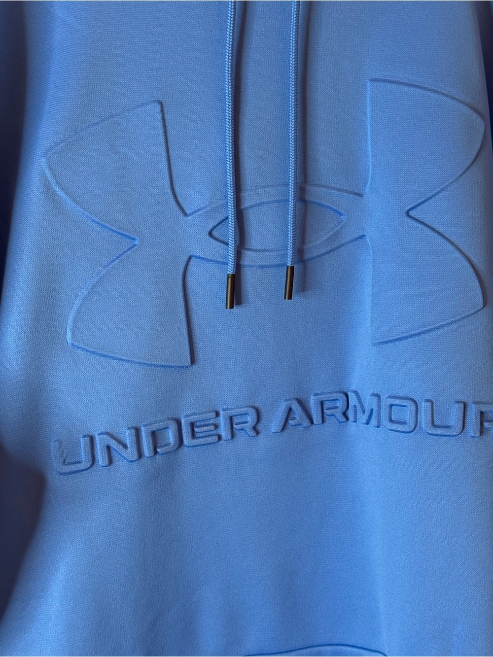 Under Armour Men’s Blue Atlantis Pullover Hoodie with Embossed Logo - Picture 5 of 7